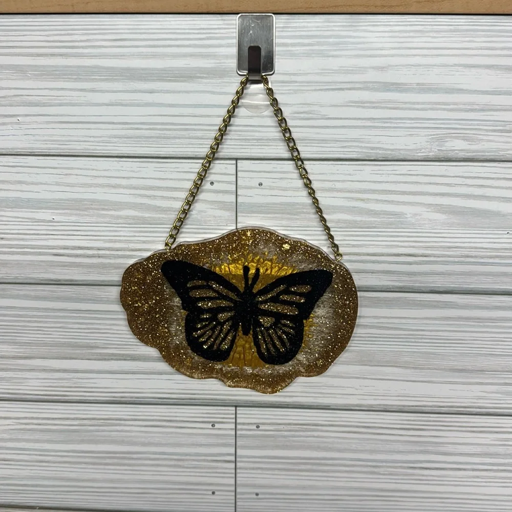 Gold Glitter Butterfly Wall Hanging- no. 3